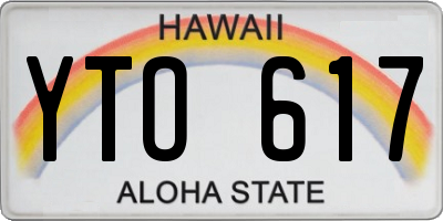 HI license plate YTO617