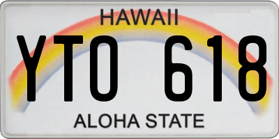 HI license plate YTO618