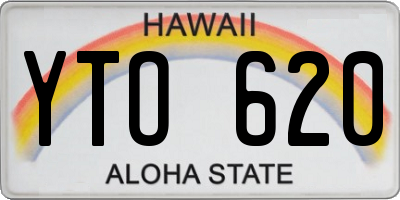 HI license plate YTO620
