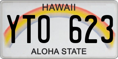 HI license plate YTO623