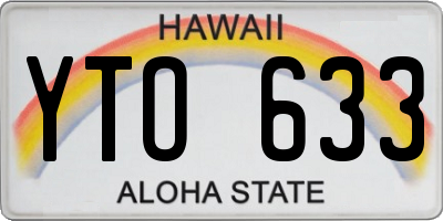 HI license plate YTO633