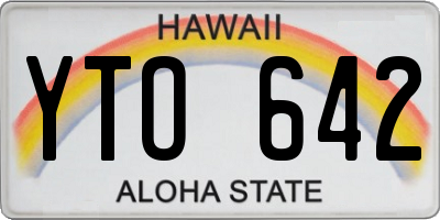 HI license plate YTO642