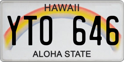 HI license plate YTO646