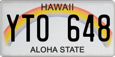 HI license plate YTO648