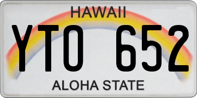 HI license plate YTO652