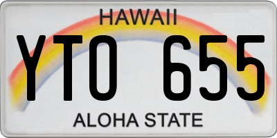 HI license plate YTO655