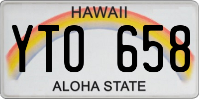 HI license plate YTO658