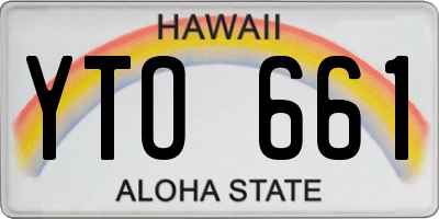 HI license plate YTO661