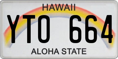 HI license plate YTO664