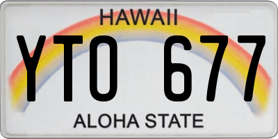 HI license plate YTO677