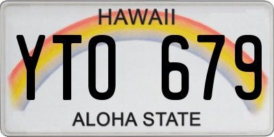 HI license plate YTO679