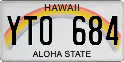 HI license plate YTO684