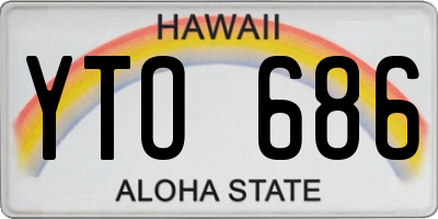 HI license plate YTO686