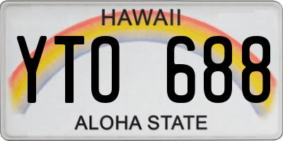 HI license plate YTO688