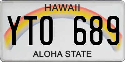 HI license plate YTO689