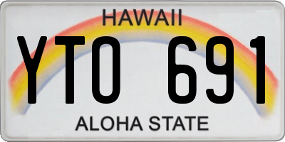 HI license plate YTO691