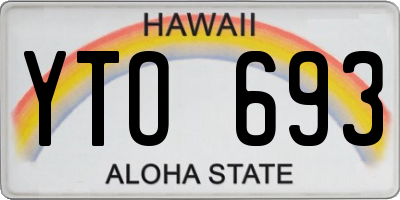HI license plate YTO693