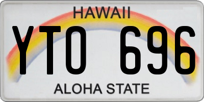 HI license plate YTO696
