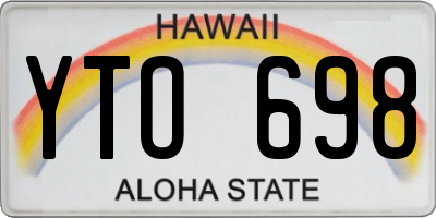 HI license plate YTO698