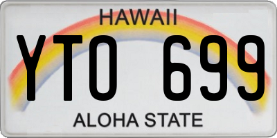HI license plate YTO699