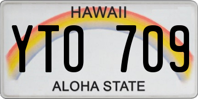 HI license plate YTO709