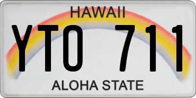 HI license plate YTO711
