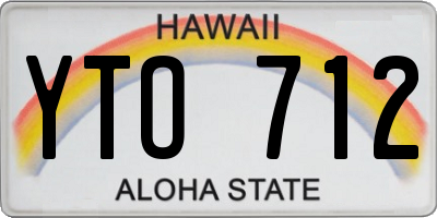 HI license plate YTO712