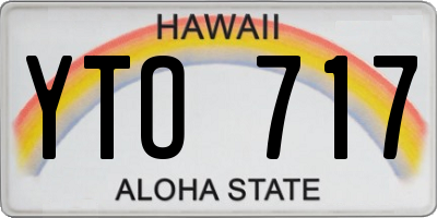 HI license plate YTO717