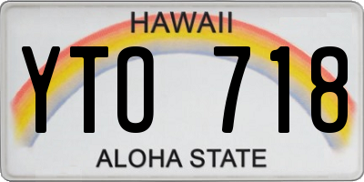 HI license plate YTO718