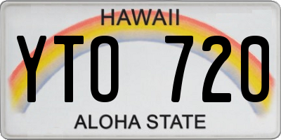 HI license plate YTO720