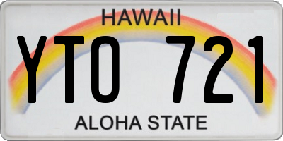 HI license plate YTO721