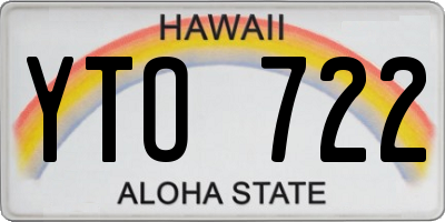 HI license plate YTO722