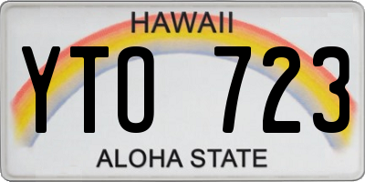 HI license plate YTO723