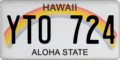 HI license plate YTO724
