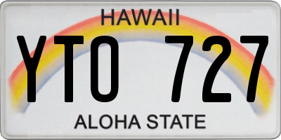 HI license plate YTO727