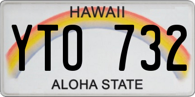 HI license plate YTO732