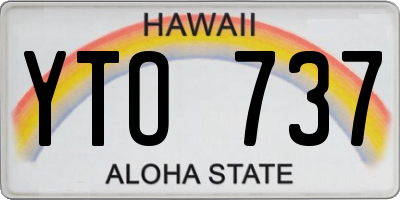 HI license plate YTO737