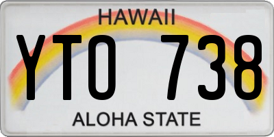 HI license plate YTO738