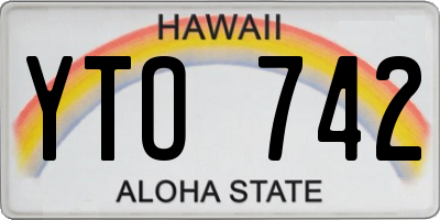HI license plate YTO742