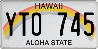 HI license plate YTO745