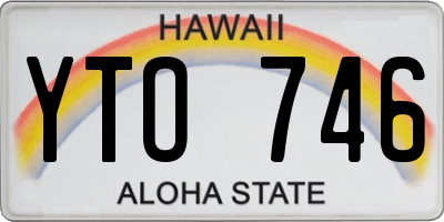 HI license plate YTO746