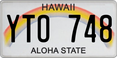 HI license plate YTO748