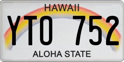 HI license plate YTO752