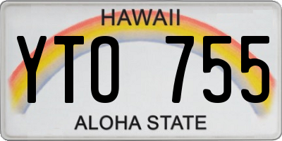 HI license plate YTO755