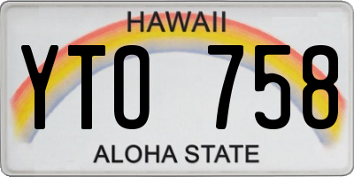 HI license plate YTO758