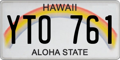 HI license plate YTO761