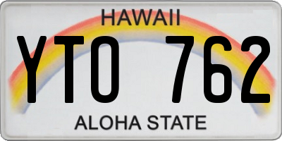HI license plate YTO762