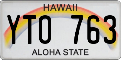 HI license plate YTO763