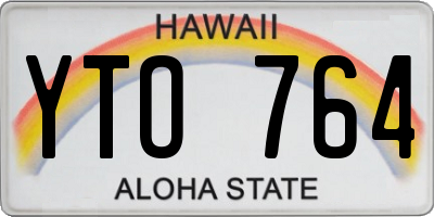 HI license plate YTO764