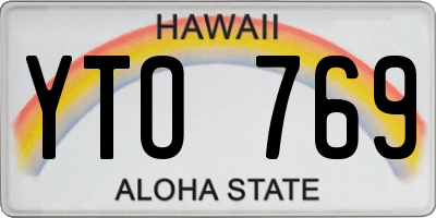 HI license plate YTO769